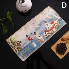 전문가용 래그 페인티드 티 타월 초흡 컵 매트, 1개, 3. D