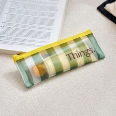 [모던하우스] 스트라이프 메쉬 롱 파우치 그린S 319820