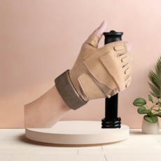 메이드굿 손목보호 스트랩 헬스장갑, 1개, 베이지