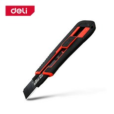 DELI 델리툴즈 커터칼 DL018G 18mm 논슬립컷터칼 블랙날, 단품, 단품