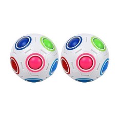 新款魔力彩虹球魔方魔力球異形魔法足球兒童益智減壓玩具智力球 AKG8, 十二孔彩虹球（2個）, 1個