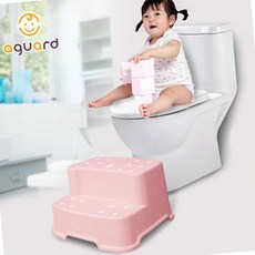 2단 유아 디딤대 아기욕실계단, 크림화이트