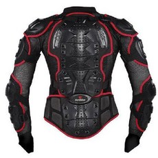 바이크 바디 하체 모터사이클 레이싱 슈트 자켓 보호대 라이딩 보호구 패드, 2XL, B. 레드블랙(상의), 1개