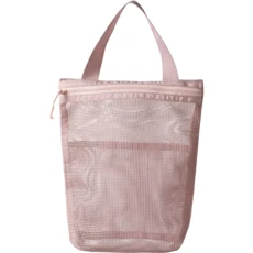 휴대용 세면도구 가방 편리한 손잡이 대용량 메쉬 수납 메이크업 출장 여행용, 01 핑크