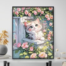샤이닝포인츠 캐릭터 디자인 선물급 diy 그림그리기 세트, 1개, 그레이