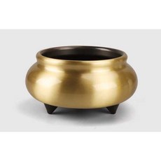 엔틱 황동 향로 인센스 홀더 명상 소품 요가 순동, 13cm 민무늬 평면 향로 (2호)