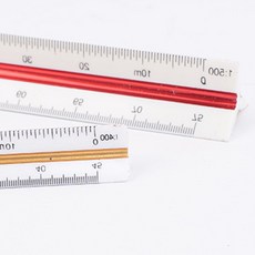 인테리어 도면 삼각 스케일자 고배율 건축 스케일자 척도자 15cm - 저배율, 1개