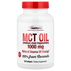다이어트웍스 MCT 오일 1000mg 소프트젤 90정, 1개