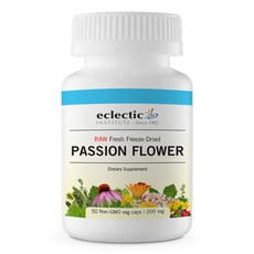 Eclectic Institute Raw Freeze Dried百香果 200mg Non-GMO 素食膠囊, 50入, 1個