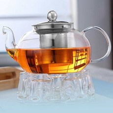 하다스 티메이커 내열유리 티포트 800ml, 원형티포트-800ml