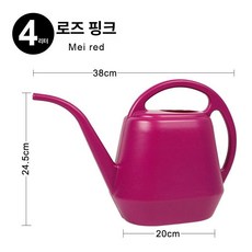 물조리개 물뿌리개 물조루 원예 홈가드닝 물분사기 식물, 진분홍[4L], 1개