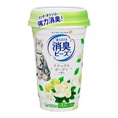 유니참 고양이 뿌려쓰는 비즈 탈취제 네추럴 그린향, 450ml, 1개