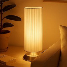 보성조명 국내생산 원통 실 스탠드 온오프 스위치 3단터치 / 스탠드 조명 2종 (전구증정), 원통 실 3단터치 스탠드, 은펄