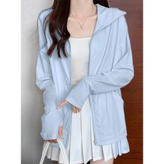 NASAOVER藍色防曬衣女款夏季2025新款寬鬆防曬服外套紫外線薄