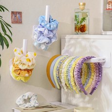 롤링페이퍼 다용도 머리끈 머리띠 보관 정리대 거치대, 화이트, 2개