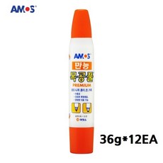 아모스 만능 목공풀 36g 1갑 12개입 다용도 DIY 접착풀, 단품