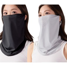 보물섬23 자외선차단 쿨 스포츠 마스크 귀걸이형 골프 스카프, 1개, 라이트그레이