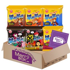 뿌셔뿌셔 18개 (불고기3+바베큐3+양념치킨3+떡볶이3+열3+버터구이3)+메세지카드, 90g, 1세트