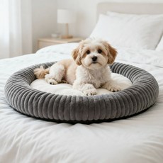 고양이 침대 강아지 방석 양면 사계절 패드 포함 대형 쿠션, 1개, 그레이