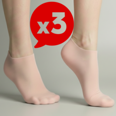 레티크 핏 실리콘 풋 케어 보습 양말, 50g, 1개, 3개입