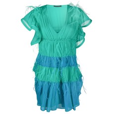 알베르타페레티 페더 장식 미니 드레스