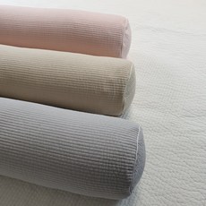 국산 오가닉 원형롱쿠션 긴쿠션 솜 커버 순면 피그먼트 바디필로우 안고자는 베개, 그레이