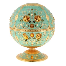 새겨진 빈티지 보석 상자 사랑스러운 악세사리 유럽 양각 패턴 옥 돌 케이스 홈 컬렉션, 04 Green Rose