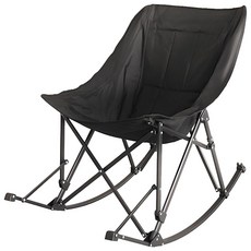 샵472 접이식 흔들의자 실내 야외 캠핑 체어 안락 의자 락킹 수유 거실 마루 라운지 아웃도어 무중력 낮잠, Black