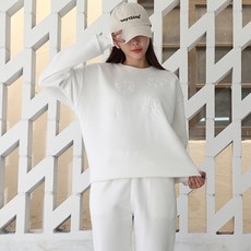 SOON2DLE 女士冬季拼圖運動衫慢跑褲套裝