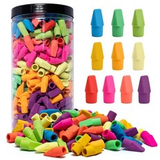 Ouksma 연필 펄크용 캡 지우개 연필 탑 지우개 캡 지우개 토퍼 라텍스 프리 다양한 색상 학교 용품 교사 서던트 교실 가정 및 사무실용 (500), 500