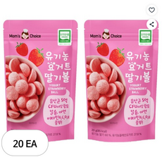 맛있는풍경 유기농 요거트 딸기볼, 딸기맛, 20g, 20개