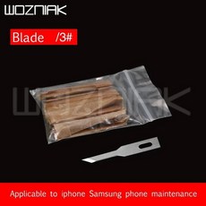 휴대 유리 뒷면 커버 제거 청소 도구 지문 수리 납땜 인두 가열, 1개, 1. No. 3 blade 10pcs
