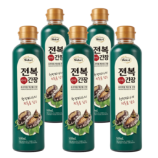 [요리 한끗 차이] 전복간장 감칠맛 만능 요리간장 PREMIUM SEAFOOD SOY SAUCE, 5개, 500ml
