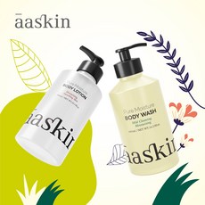 [aaskin] 퓨어 모이스처 저자극 미산성ph 진정보습 올인원 얼굴부터 바디까지 바디케어 세트, 1세트