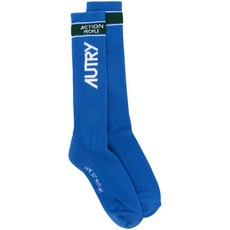 오트리 로고 프린트 골지 양말