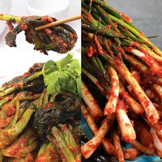 해성 갓김치1kg + 파김치 1kg - 아이스박스 알찬 김치 패키지, 1개, 2kg