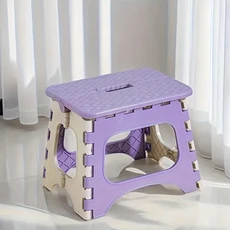플라스틱 접이식 의자 휴대 야외 소형 가정 마자 어린이 학습 기차, 04 Purple
