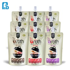쿠팡블루 고양이 건강 특별 영양식 황태육수 9P 야옹이 고린이 보양식 애완간식 사료, 180ml, 9개