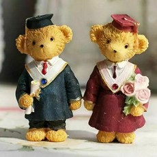 學生情侶小熊香磚模 擴香石模 滴膠模 矽膠模, 1個