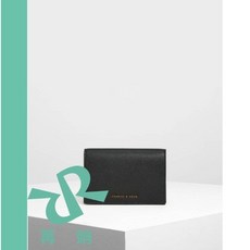CHARLES & KEITH 經典折疊錢包 CK6-10770358 黑色