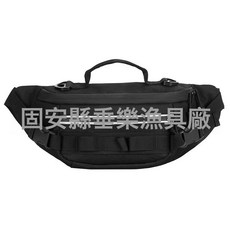DFMEI 路亞腰包釣魚男士斜挎包戶外旅遊運動多功能腰包防水野釣微物, 1個, 黑色(普通款防水拉鍊)