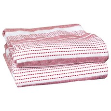 T-Fal Skipping Stripe 듀얼 키친 타월 45.7 x 71.1cm(18 x 28인치) 흡수력이 뛰어난 100% 면 4팩 그래파이트, Paprika