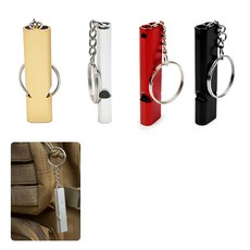 더문샵 심플 호루라기 키링 소형 키홀더 가방키링 경량 어린이호루라기, 블랙, 1