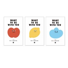 올리브파티 빈스헤드시리즈 점착메모지 스티키 메모지 3종 세트, 1개, D세트