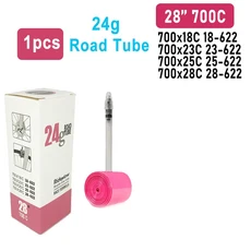 RideNow 초경량 자전거 내부 프랑스 밸브 튜브 패치 700C 28 40 MTB 27 TPU, 1pcs 24g, 45mm with patch kit, 17)1pcs 700c 24g