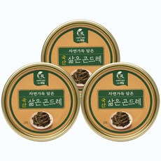 국산 간편하게 바로 먹는 캔나물 곤드레 나물 통조림 120g, 3개