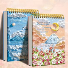 스케치북 A 4 60 매 2 개 세트 뜯어쓰는 전문가용 미술용 스케치북, 2개, 60매, A4