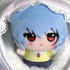 EVA 綾波麗 10cm 娃娃 棉花娃娃, 1個, 10cm黃衣服綾波麗努努【按壓可吱吱叫】