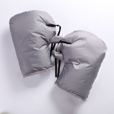 토끼 방한 토시 핸들 워머 배달 대행 바이크 스쿠터 오토바이 장갑 손 비닐 방수 귀여운, 프리사이즈, 퓨어그레이