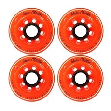 Labeda Addiction 인라인 롤러 하키 스케이트 휠 4개 세트 (오렌지 76mm)